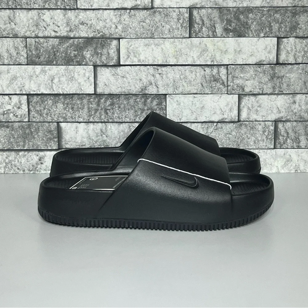 Nike Calm Slides New Men’s 8 Black Comfort Sandals - Picture 3 of 7